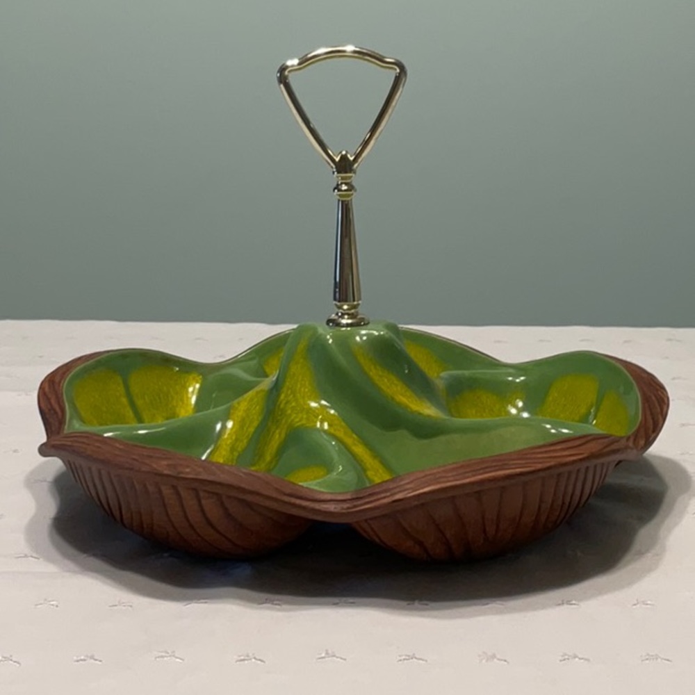 Sequoia Ware Pottery Five Section Serving Dish with Handle